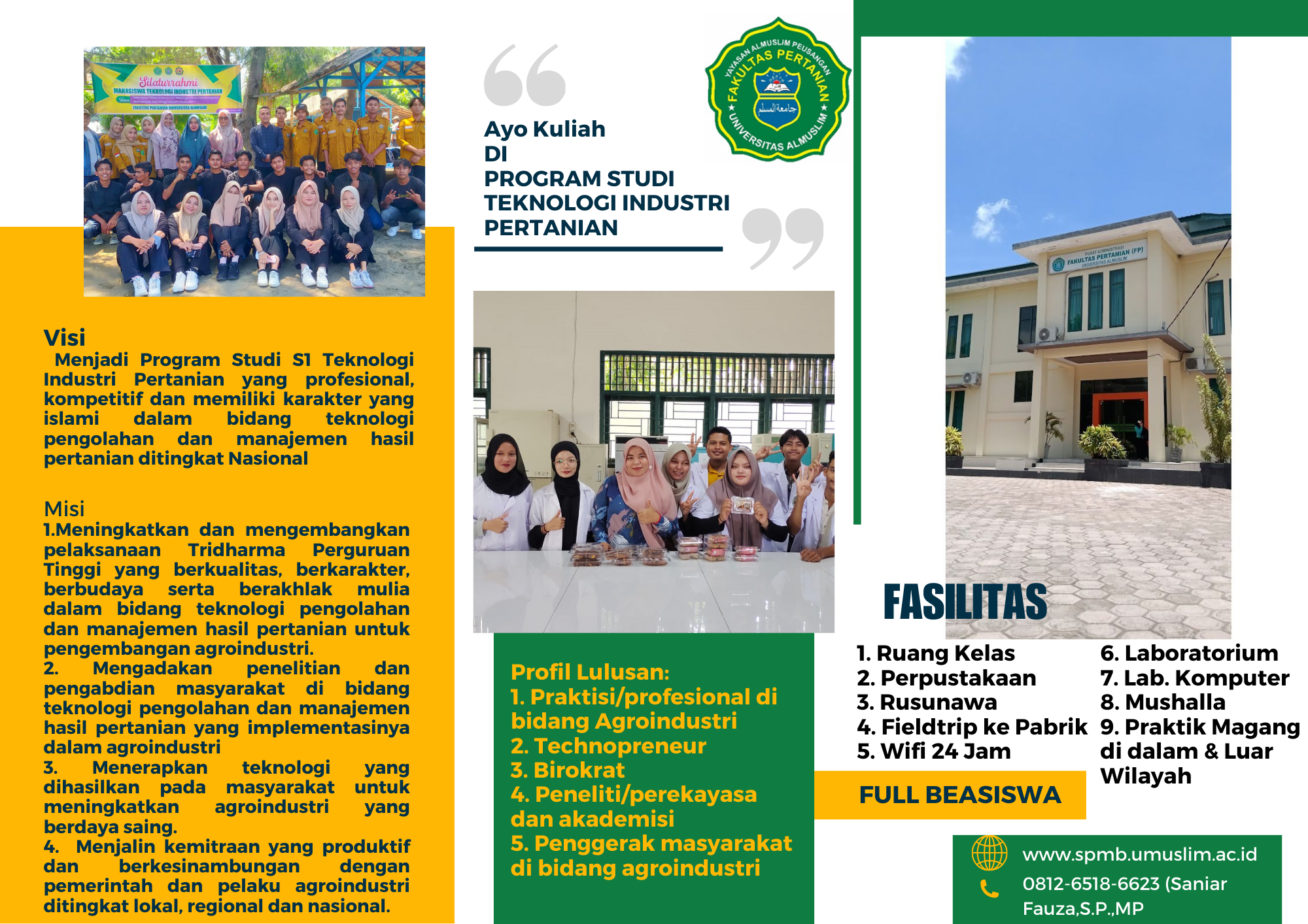 PROGRAM STUDI TEKNOLOGI INDUSTRI PERTANIAN